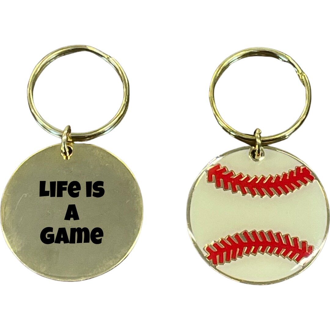 Personalized Baseball Keychain Sports Keychains Soccer Keychain