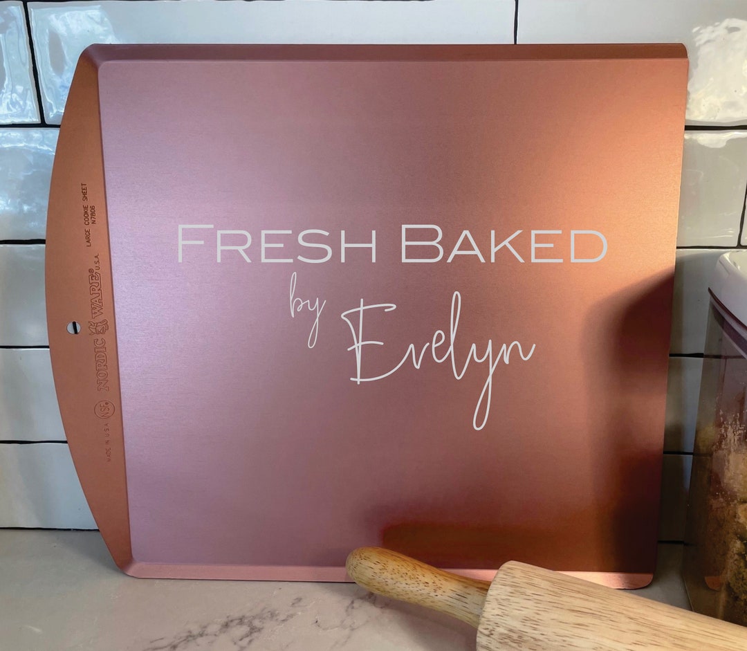 Pink Bakeware Personalized Baking Pan Pink Custom Cookie Sheet Etsy
