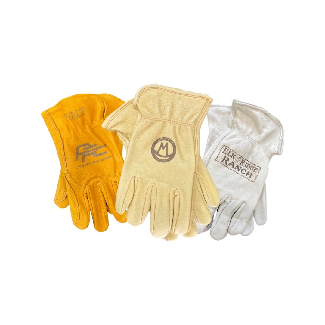Personalized Promotional Items Custom Leather Gloves Cattle Brand Farm