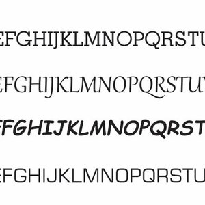 Puede incluir: Se muestran cuatro estilos de fuente diferentes en texto negro sobre un fondo blanco. El texto dice "ABCDEFGHIJKLMNOPQRSTUVWXYZ" para cada estilo de fuente. Los estilos de fuente est&aacute;n etiquetados como "Opci&oacute;n 1", "Opci&oacute;n 2", "Opci&oacute;n 3" y "Opci&oacute;n 4".
