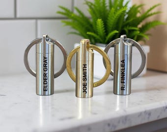 Personalized oil vial LDS missionary priesthood holder elder missionary gift for Christmas oil vial for priesthood blessing keychain custom
