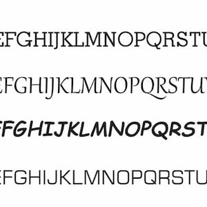Puede incluir: Se muestran cuatro estilos de fuente diferentes en texto negro sobre un fondo blanco. El texto dice "ABCDEFGHIJKLMNOPQRSTUVWXYZ" para cada estilo de fuente. Los estilos de fuente est&aacute;n etiquetados como "Opci&oacute;n 1", "Opci&oacute;n 2", "Opci&oacute;n 3" y "Opci&oacute;n 4".