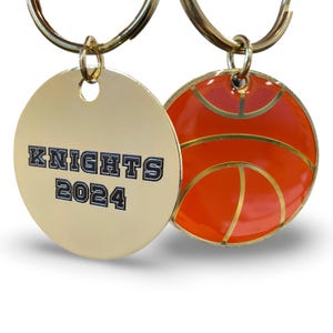 Portachiavi da basket personalizzato, portachiavi sportivo con etichetta, regalo con squadra, portachiavi inciso, portachiavi da calcio, portachiavi sportivo da pallavolo, tag in metallo personalizzato
