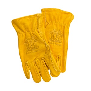Personalized leather work glove gifts for gardener glove custom engraved gift for him gift for her christmas stocking stuffers branded glove