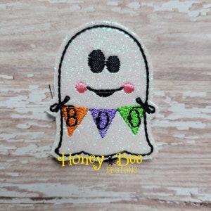 GLITTER VINYL Halloween Felties, Ghost felties, Halloween Felties, Halloween Bow Centers, Ghost Halloween Feltie