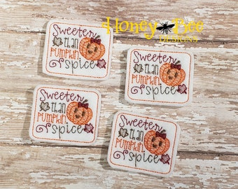 Fall Felt Embellishments 4 felties Fall Bow Centers Halloween Felties Sweeter than Pumpkin Spice felties Fall Felties