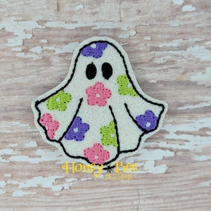 GLITTER VINYL Halloween felties, Halloween felties, Ghost Feltie, Flower Sheet Ghost Feltie