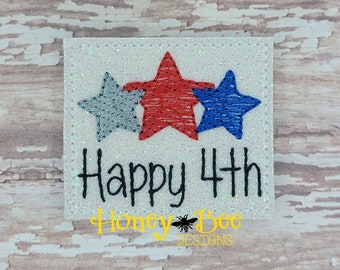 GLITTER Vinyl Felties, Fourth of July Felties, Cut Felties, 4th of July Felties, July 4th Felties, Happy 4th Felties