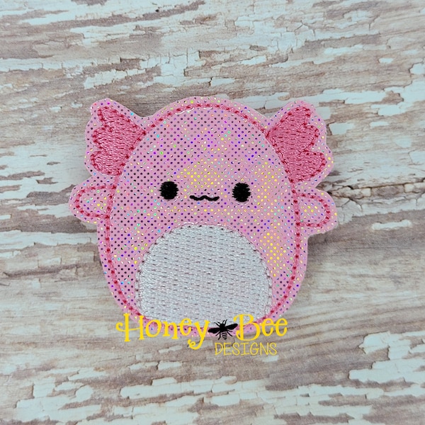 Glitter Vinyl felties, Animal Felties, Axolotl felties, Axolotl Squish Felties