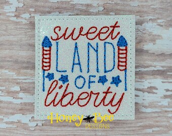 GLITTER Vinyl Felties, Fourth of July Felties, Cut Felties, 4th of July Felties, July 4th Felties, USA Felties, Sweet Land of Liberty feltie