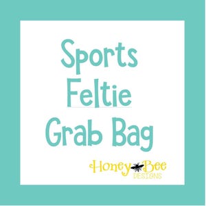Feltie Grab bag, Sports Felties, Sports Bow Centers, Sports Felt Embellishments, Sports Feltie Grab bag