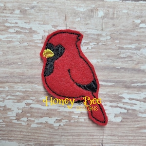 Cardinal felties, Bird felties, Red Cardinal Felties, Bird Bow Centers, Bird Felt Embellishments