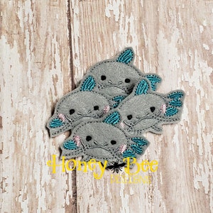 Catfish felties, Catfish Bow Centers, Catfish Felt Embellishments, Catfish Hair Clip Centers