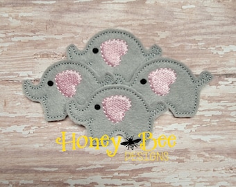 Elephant felties, PINK Elephant Felties, Elephant Bow Centers, Elephant Felt Embellishments, Elephant Hair Clip Centers