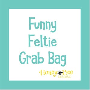 Feltie Grab bag, Funny Felties, Funny Bow Centers, Funny Felt Embellishments, Funny Feltie Grab bag