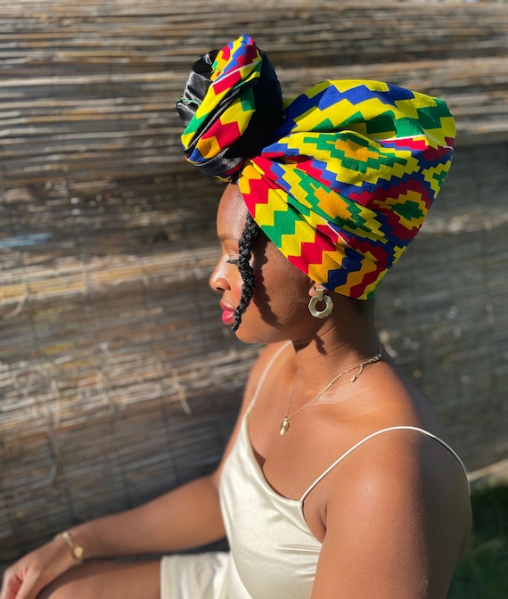 Handmade Ankara Head Wrap | Satin Lined African Print Turban