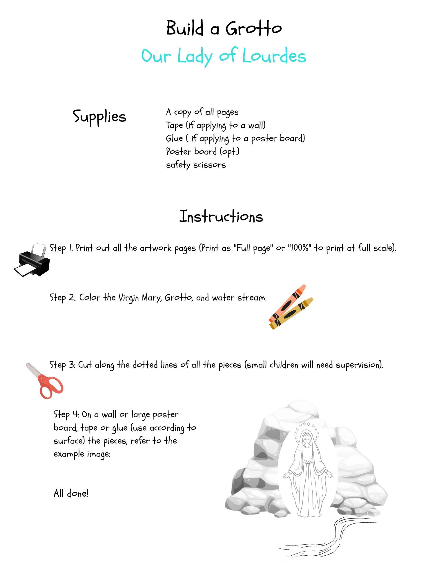 Catholic Printable Crafts Catholic Homeschool Activities Virgin Mary ...