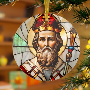 Glasornament Sinterklaas Kerstboom versieren kerstcadeau Kerstdecor Sinterklaas feestdag geschenken Sinterklaas cadeaulabels