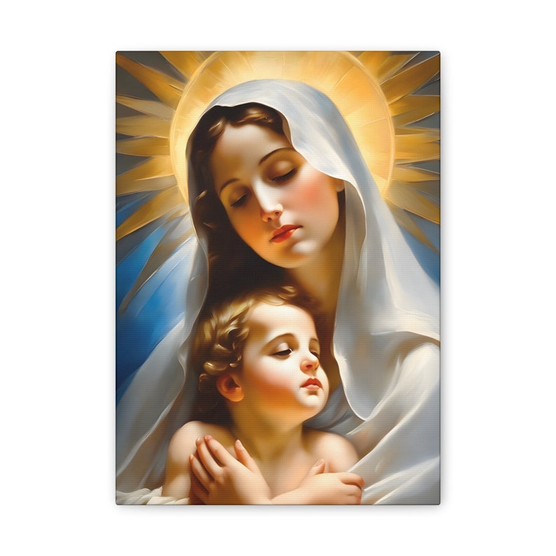 Virgin Mary Wall Art Virgin Mary Baby Jesus Wall Art Catholic Home