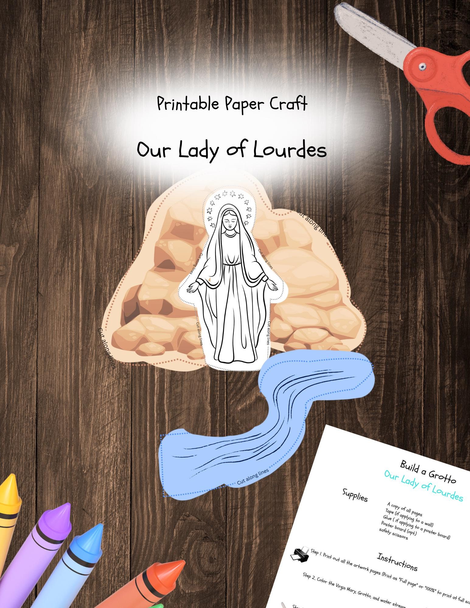 Catholic Printable Crafts Catholic Homeschool Activities Virgin Mary Coloring Page Catholic ...