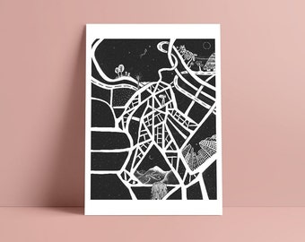 The Journey to Nowhere - Risograph print, Limited Edition