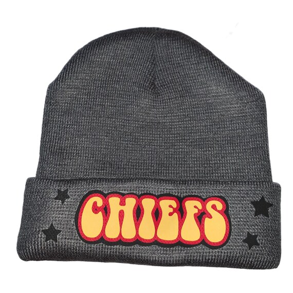 Chiefs Beanie Gray Stars | Etsy