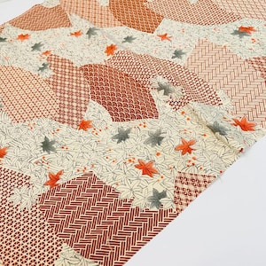 Tessuto patchwork classico per kimono giapponese in seta vintage Musubi TJ78