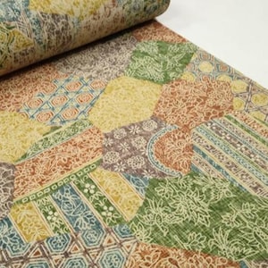 Pré coloré Hama Chirimen boulon en soie non utilisé par mètre tissu de kimono japonais authentique de haute qualité BS29
