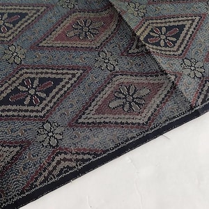 Painel de tecido quimono japonês de seda vintage Oshima Tsumugi tingido à mão com lama de diamante OV17