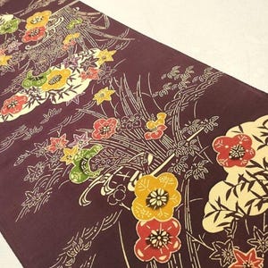 Bingata Utopia Hama Chirimen boulon en soie non utilisé par mètre tissu de kimono japonais authentique de haute qualité BS97