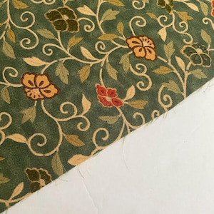 Panneau de tissu de kimono japonais vintage en soie Chirimen tourbillon vert authentique CJ12 de haute qualité