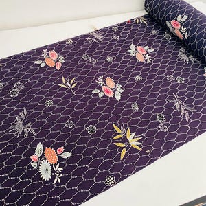 Ruche violette Tango soie boulon non utilisé par mètre tissu de kimono japonais authentique de haute qualité BS33