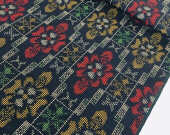 Oshima Tsumugi 3 #B BY THE YD Silk Bolt Japanese Kimono Fabric Natural Dyed BS60 Oshima Tsumugi 3 #B BY THE YD Silk Bolt Japanese Kimono Fabric Natural Dyed BS60