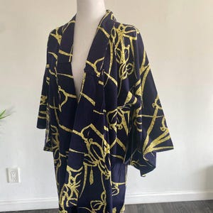 Yellow Calligraphy, Yukata Robe, Summer Kimono, Kimono for Women, Vintage Japanese Robe, Bath Robe, Anime Costume. Y10