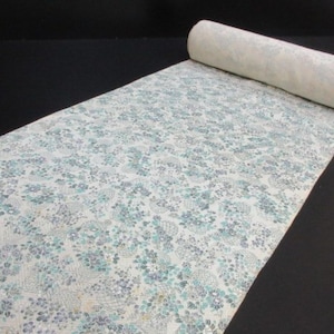 Tissu de kimono japonais jacquard sarcelle bleu sarcelle pour kimono japonais authentique de haute qualité BS22