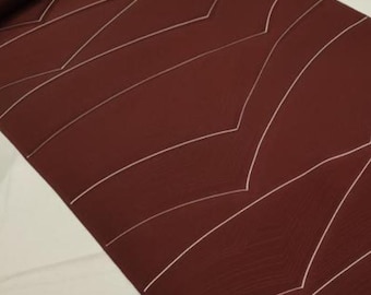 Maroon Brown Tango Jacquard Hand Painted Silk Bolt UnUsed By the Yard Japanse Kimono Fabric Authentic High Quality BS26