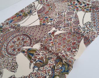 UnUsed Sahara Jewel Chirimen Silk Vintage Japanese Kimono Fabric Panel Authentic High Quality CJ35