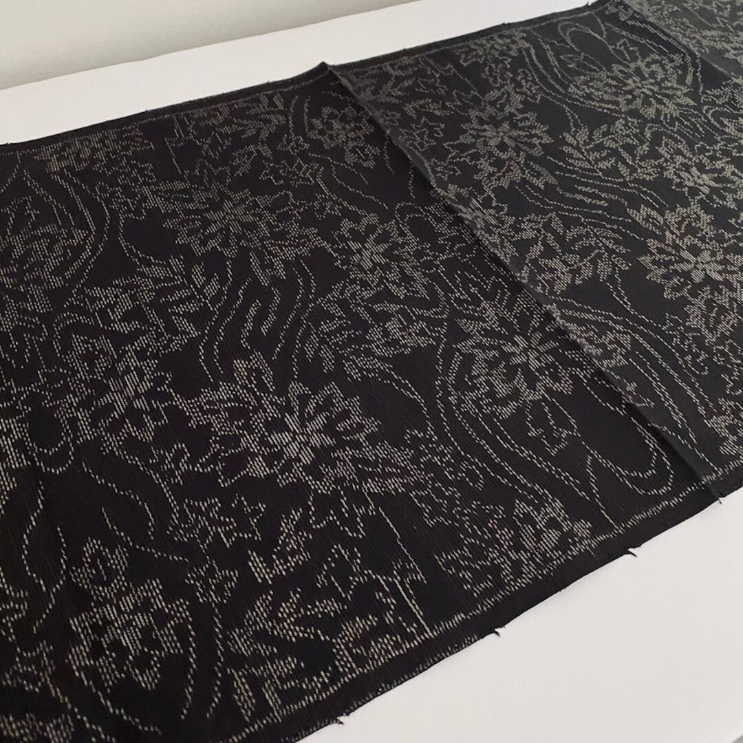 t7 : Tissu vintage kimono japonais Oshima Tsumugi en soie
