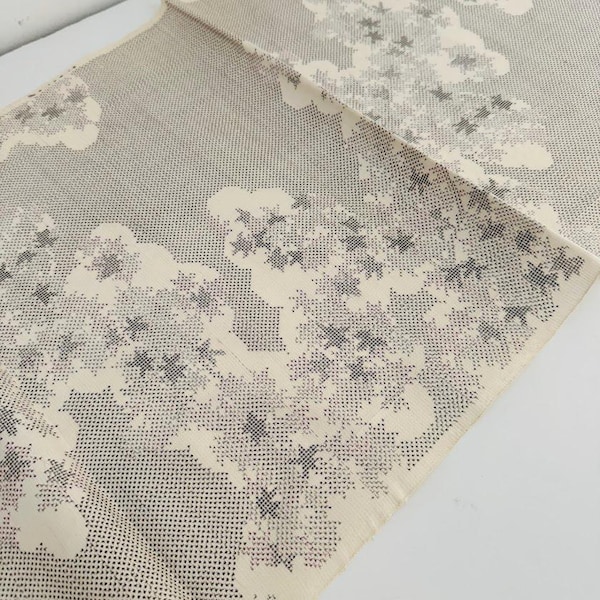 Lönnhimmel, lerfärgad, handvävd Oshima Tsumugi Pongee, vintage siden, japansk kimono, tygpanel OV23