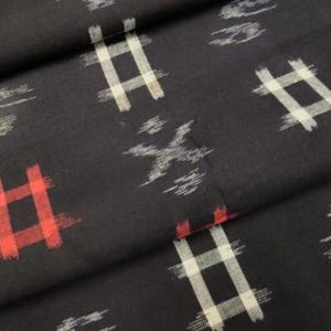 CRU! Kurume Kasuri Hashtag índigo tingido à mão tecido quimono japonês de algodão premium TJ14