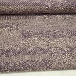 Tissu de kimono japonais mauve inutilisé par mètre tissu de kimono japonais authentique de haute qualité BS84