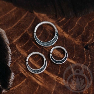 Septum Enno Silber // Nasenring, Septumring, Septumschmuck, Nasenstecker, Ohrschmuck, Helix, Daith, Piercings