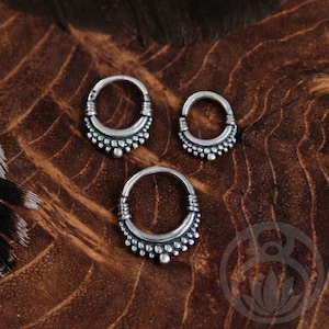 Septum Halvar Silver // Nose ring, nose stud, earrings, piercings, helix, daith, lobes, layering