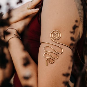 Braccialetti a spirale per la parte superiore del braccio // Gioielli per il braccio, gioielli per la parte superiore del braccio, regolabili, boho, hippie, festival