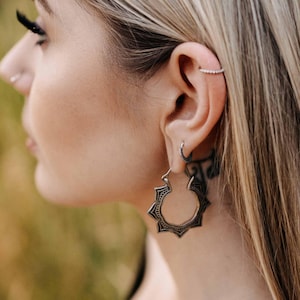 Ohrringe Sille Silber // Ohrschmuck, Hoops, Lobes, boho, hippie, alternativ, tribal, Festival, orientalisch, ethno, Geschenk, für Sie