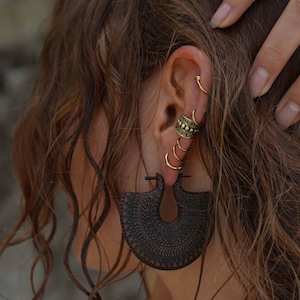 Ear Cuff Jesper Gold // Ohrmanschette, Ohrklemme, Hippie, Boho, Bohemian, Mandala, Muster, Wikinger, Viking, Vintage, Fee, Elfe