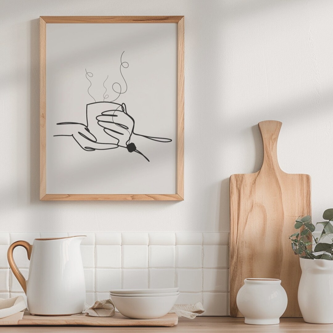 Hot Tea Kitchen Wall Décor, Kitchen Printable Wall Art, Dining Area