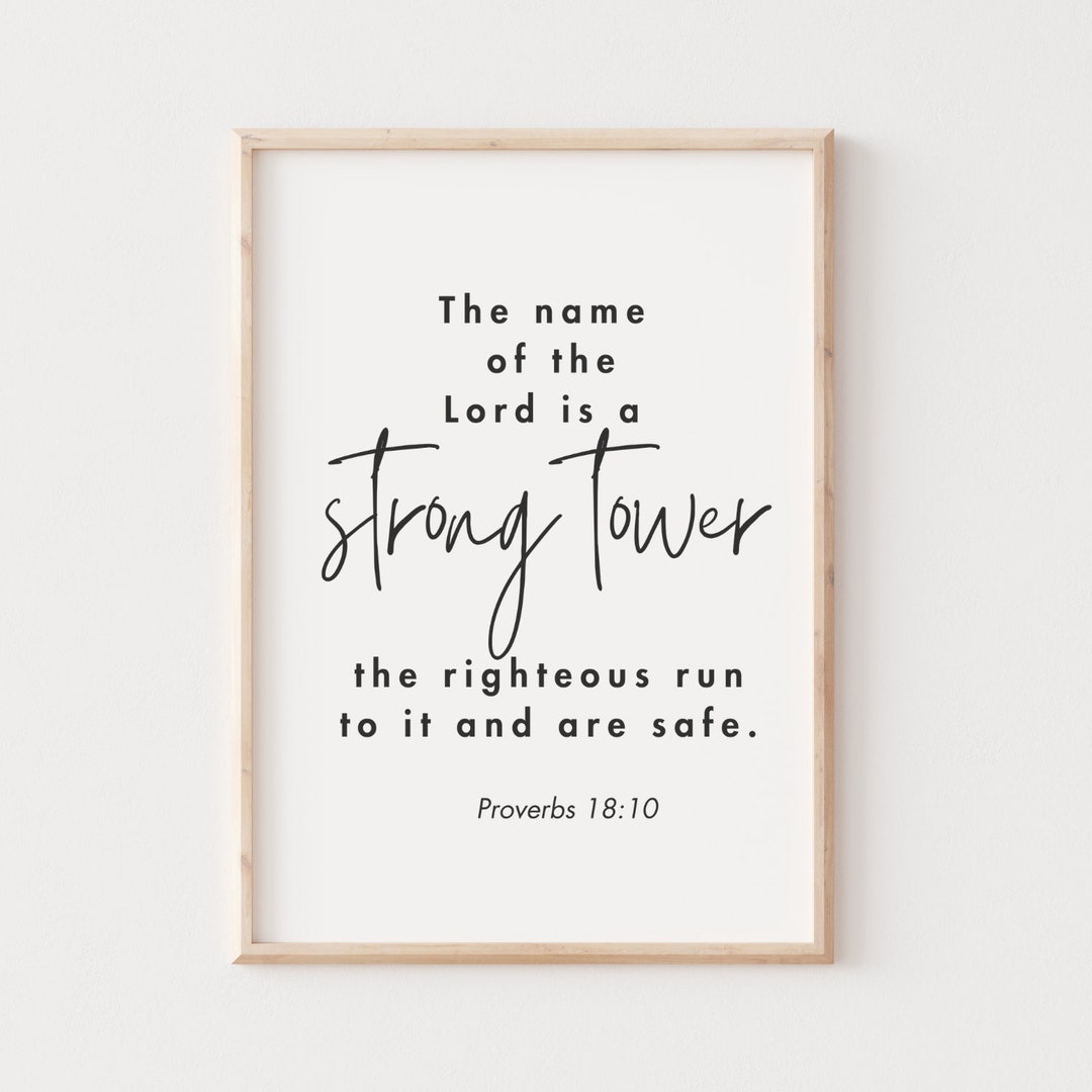 The Name of the Lord, Bible Verse Printable, Home Décor, Scripture Wall Art, Christian Gift ...