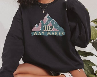 Way Maker Christian Sweatshirt: Faith-Based Cozy Apparel