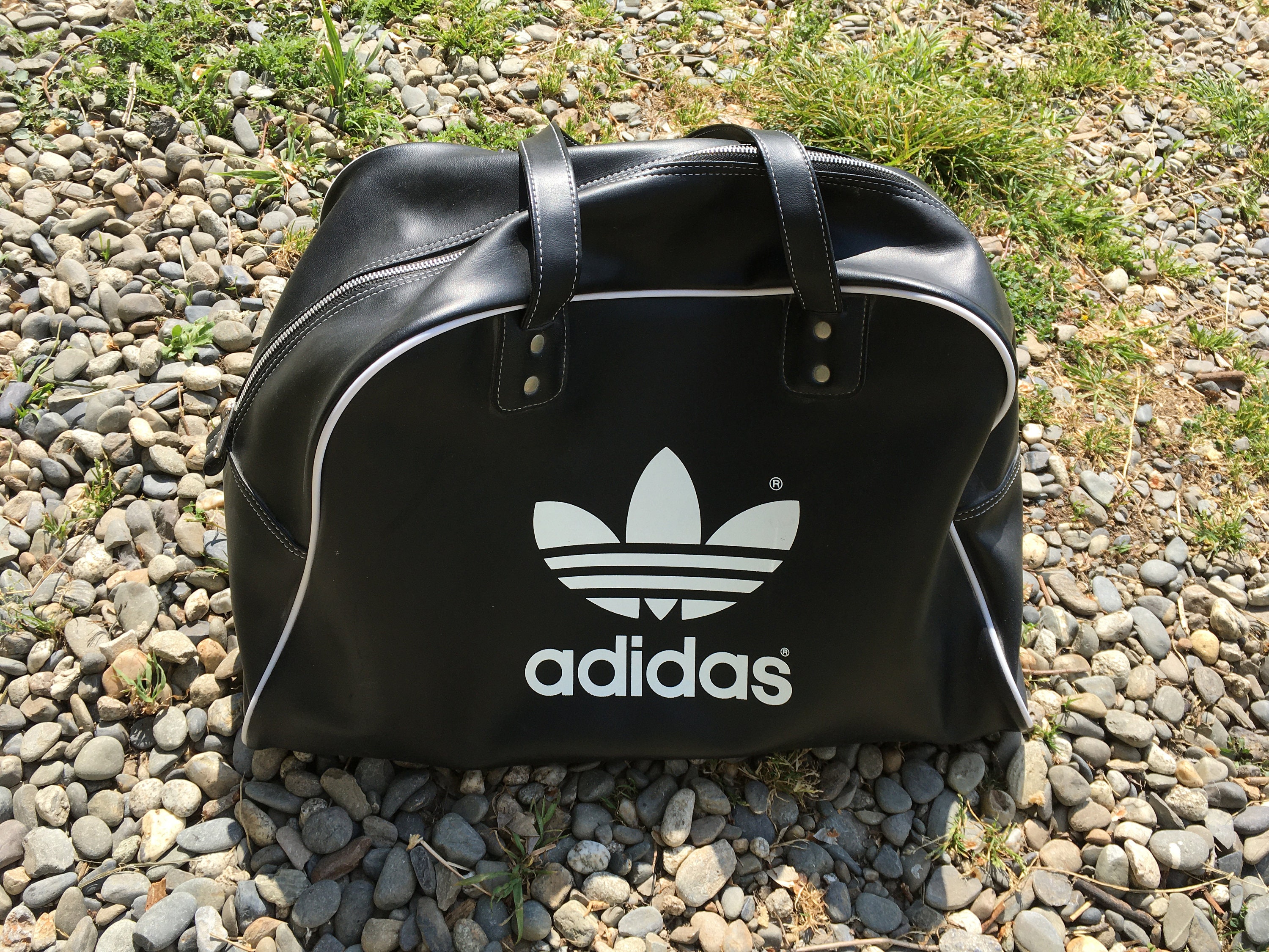 Vintage Adidas Sports Bag ADIDAS Weekend bag Vintage B/W Etsy